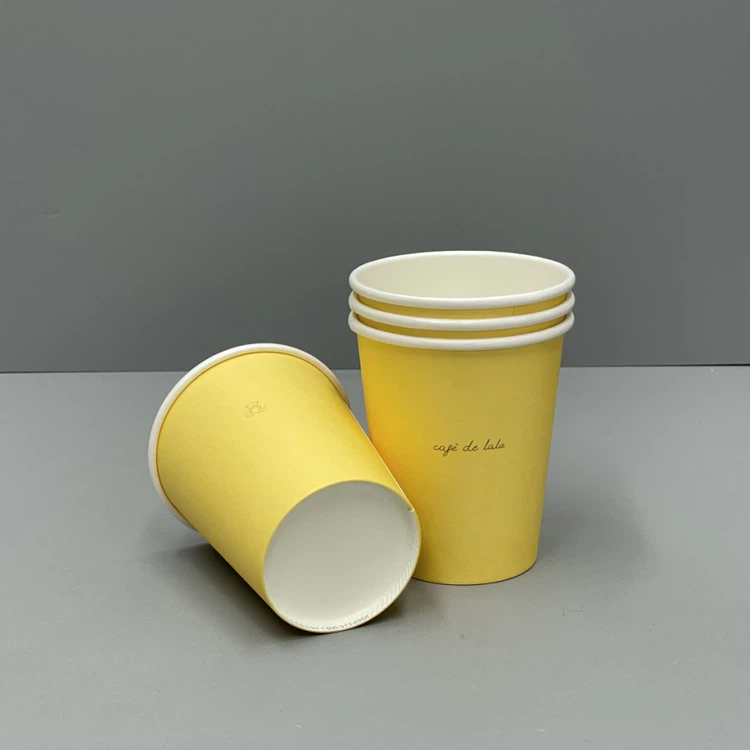 8 Oz Single Wall Paper Cups With Lid