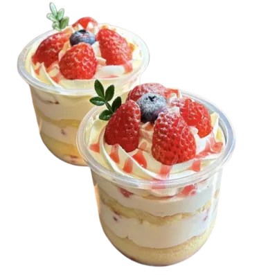 Disposable PET Plastic Sundae Ice Cream Cup