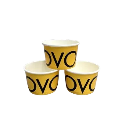 Gelato Ice Cream Cups With Paper Lids