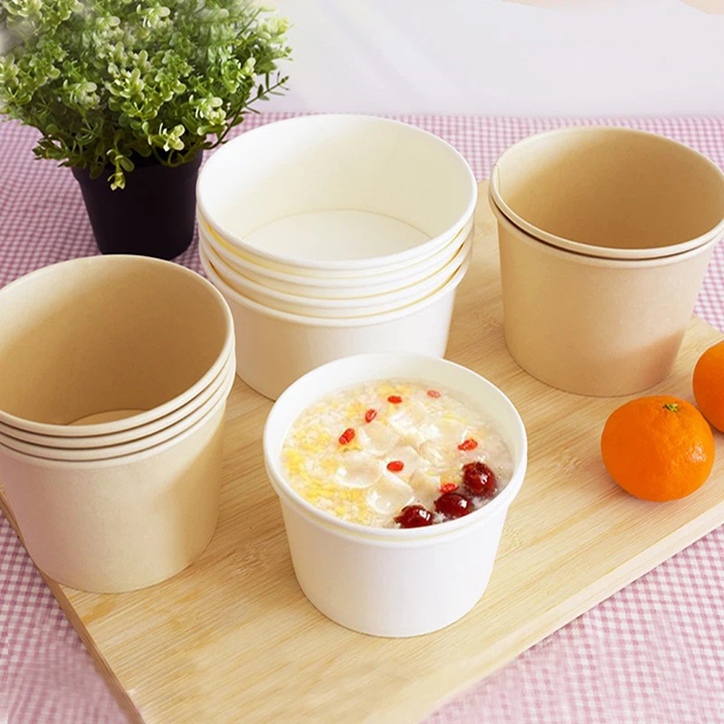 1-Paper soup bowl without lid 1-Paper soup bowl without lid