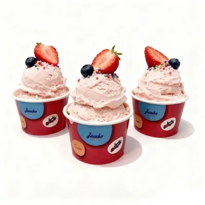 Disposable Gelato Paper Cups For Ice Cream With Customized